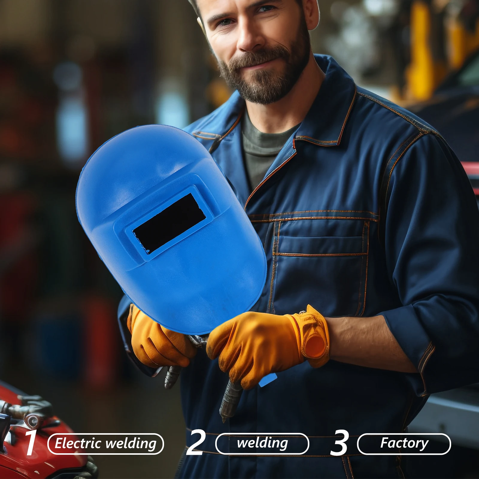 

Сварочная маска, щиток, защита для лица, АБС-пластик, ручной капюшон сварщика, искростойкий, прочный прозрачный объектив для мужчин, электрическая дуга