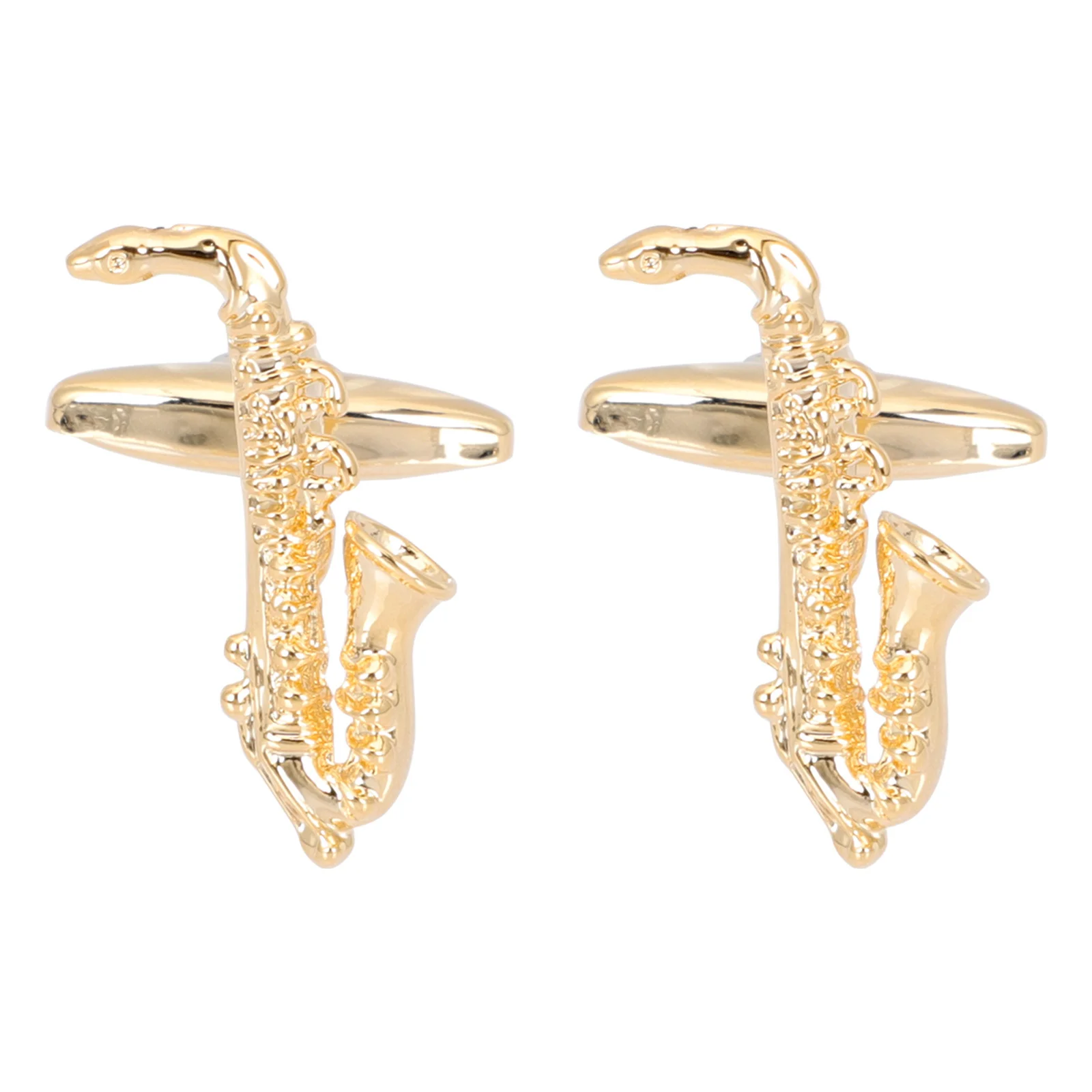 

1 Pair Golden Saxophone Shaped Sleeve Buckles Shirt Cufflinks For Men Brass Clip Formal Wedding Accessories Cuff Links