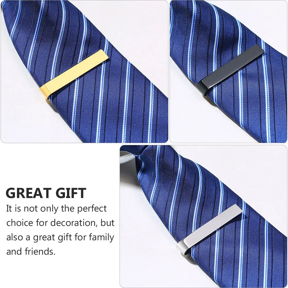 3 Stücke Metall Krawattenklammer Krawattenstange Klassisch Einfach Langlebig Edelstahl Krawattenklemme Business Kleid Tragen Krawattenklammer