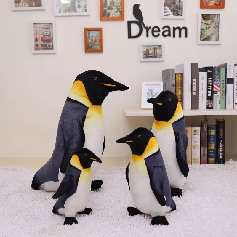 25-55cm Simulation Cute Standing Penguin Family Plush Toy Reallife Antarctic Marine Animal Stuffed Dolls Birthday Gift For Kids