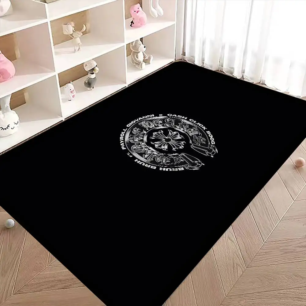 Cool C-chrome Fashion H-heartsS Room Mats Cheaper Anti-slip Modern Living Room Balcony Printed Welcome Rug