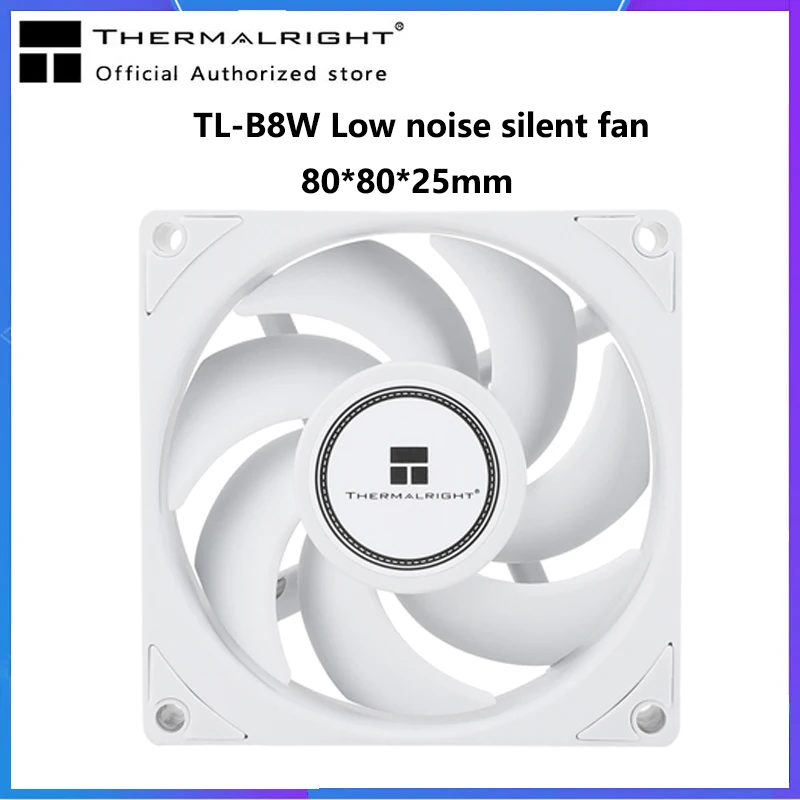 Thermalright TL-B8W 80*80*25mm High Air Volume Silent Fan Case Fan 4PIN PWM CPU Cooling Fan For Small Case 8cm Radiator