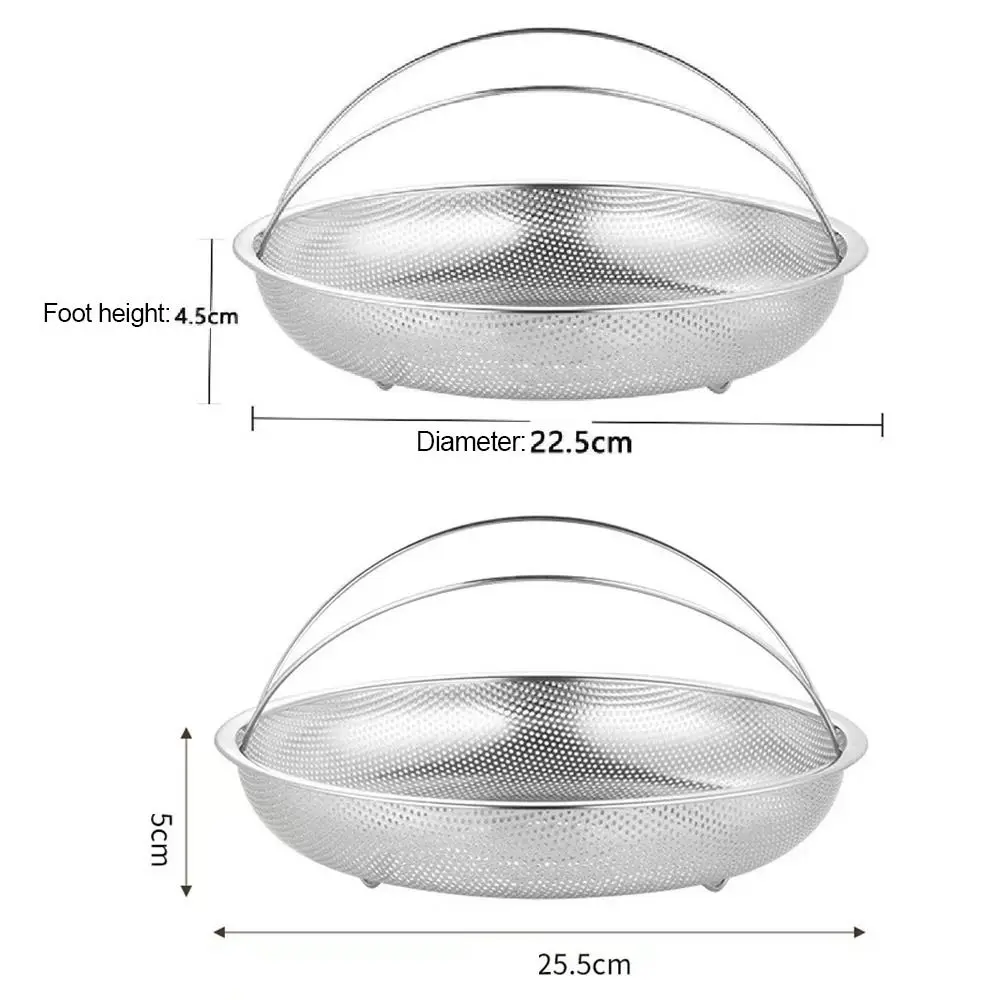 손잡이가 달린 다기능 가정용 바구니 스팀 랙, 스테인레스 스틸 압력 밥솥, 스티머 바구니, 요리 도구