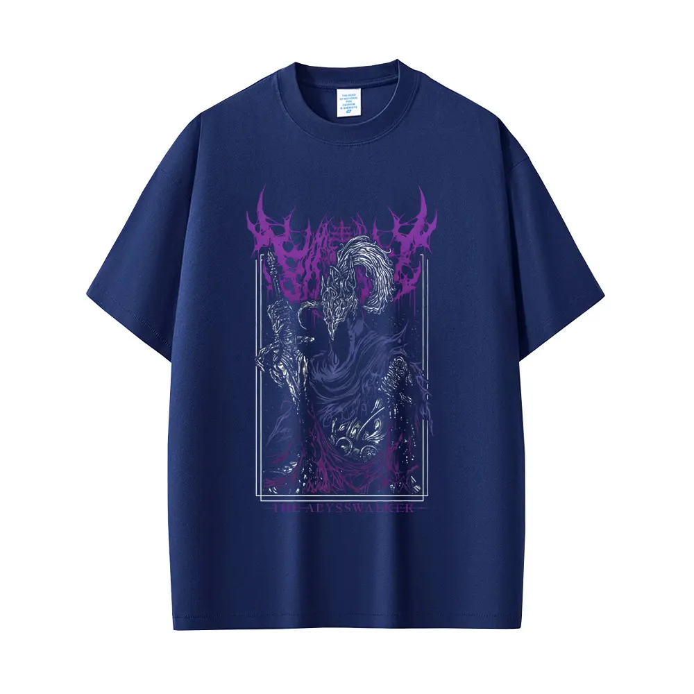Game Dark Souls Artorias The Abysswalker Graphic T-shirt Men Women Vintage Gothic Rock T-shirts Men's Punk Oversized T Shirts view 3