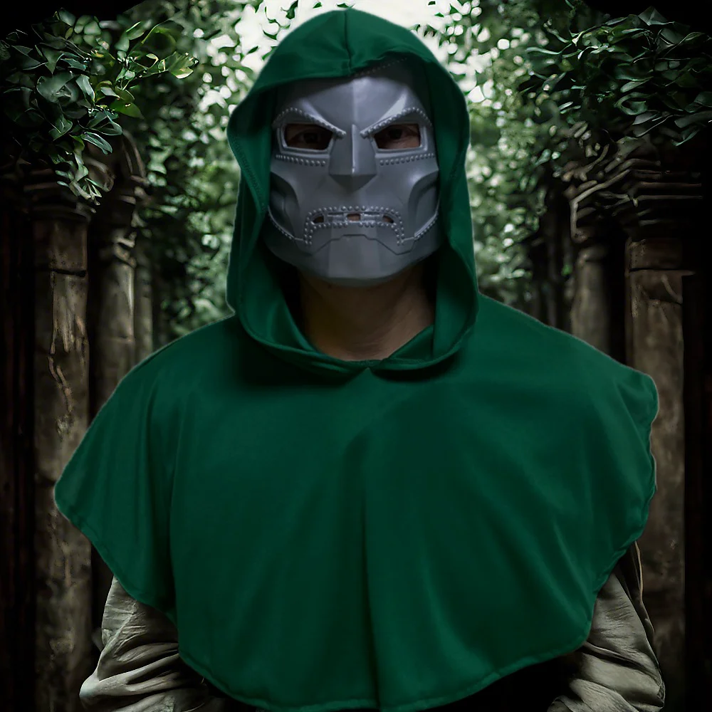 Dr Doom Latex Mask Skull Cosplay Super Villain Demon Victor Von Doom Helmet Movie Cosplay Party Costume Prop Mask And Cape