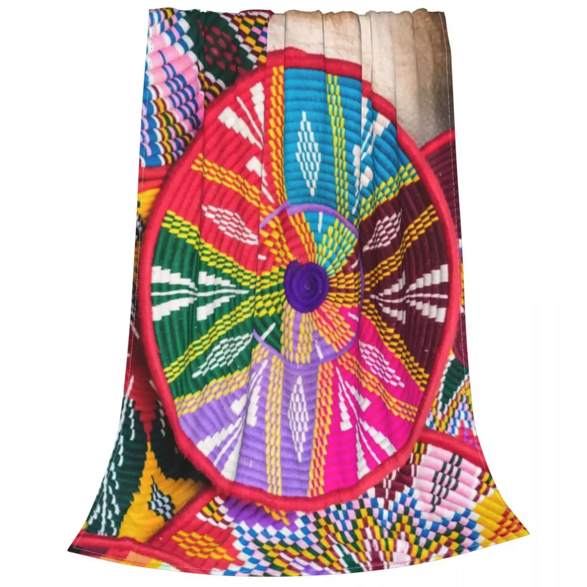 Ethiopian Plates Sefed Flannel Throw Blanket African Art traditional Blankets for Bedding Bedroom Ultra-Soft Plush Thin Quilt - Image 4