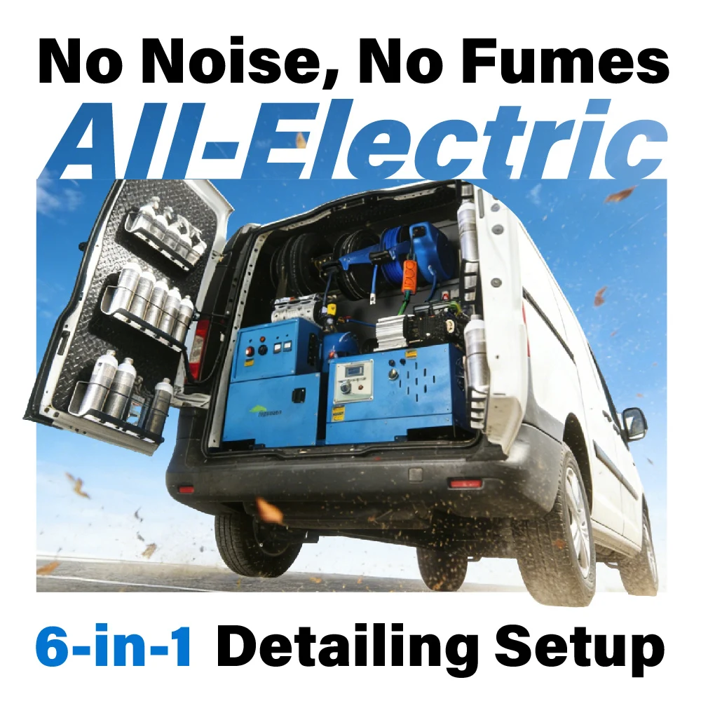 6 In 1 Multifunctional Hot Water Mobile Detailing Van Setup Equipment Mobile Car Wash Machine