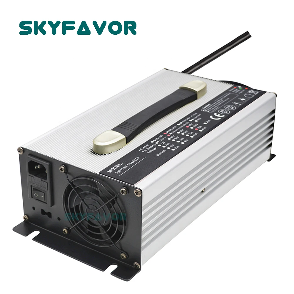 in telligent 12V 50A Lithium Battery Charger 12.6V 50A 3S Li-ion Battery Charger 12 Volt 150AH 200AH 250AH Battery Pack Charger