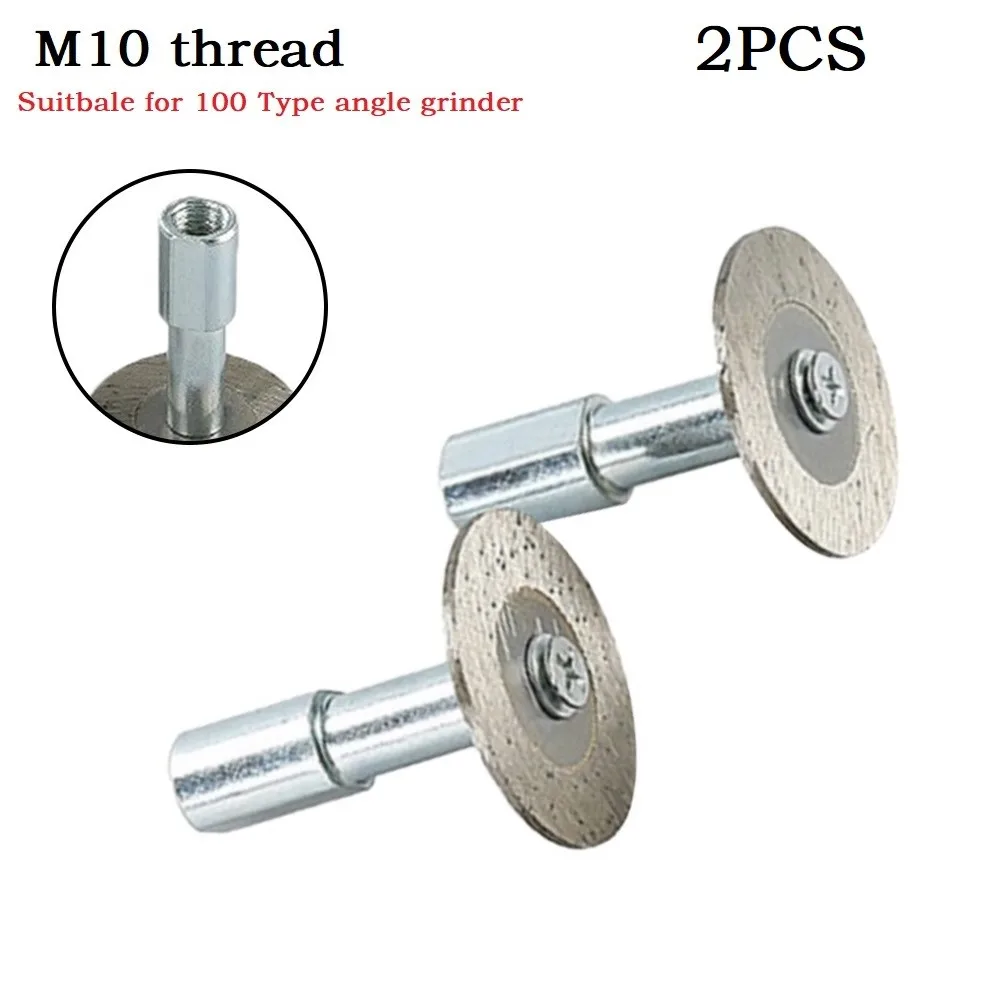 M10 Thread Diamond Cutting Disc With Mandrel Metal Stone Granite Marble Saw Blade For Angle Grinder Rotary Tools