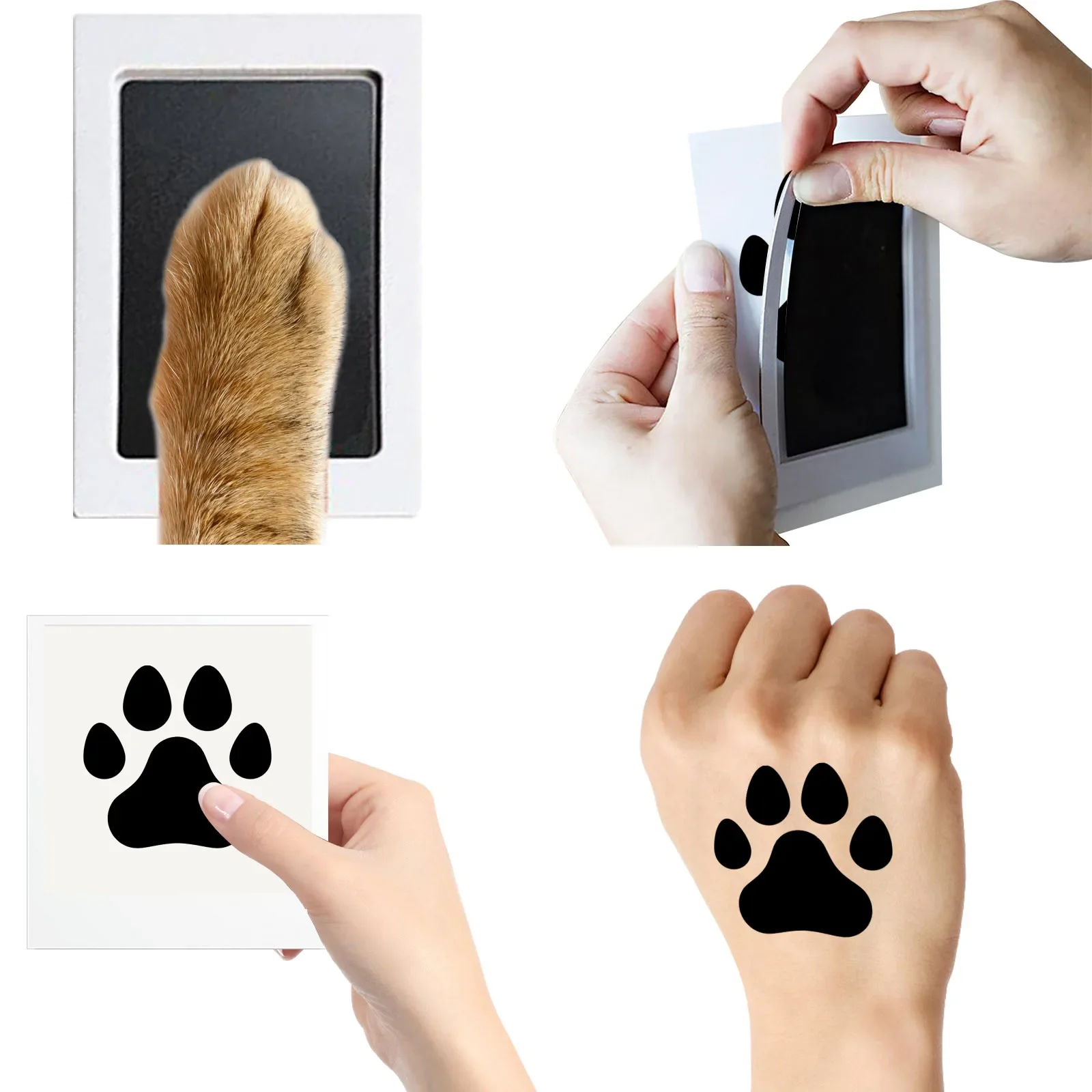 Newborn Baby DIY Hand And Footprint Kit Ink Pads Photo Frame Cat Dog Paw Print Accessories Clean Touch Inkless Pet Souvenir Gift