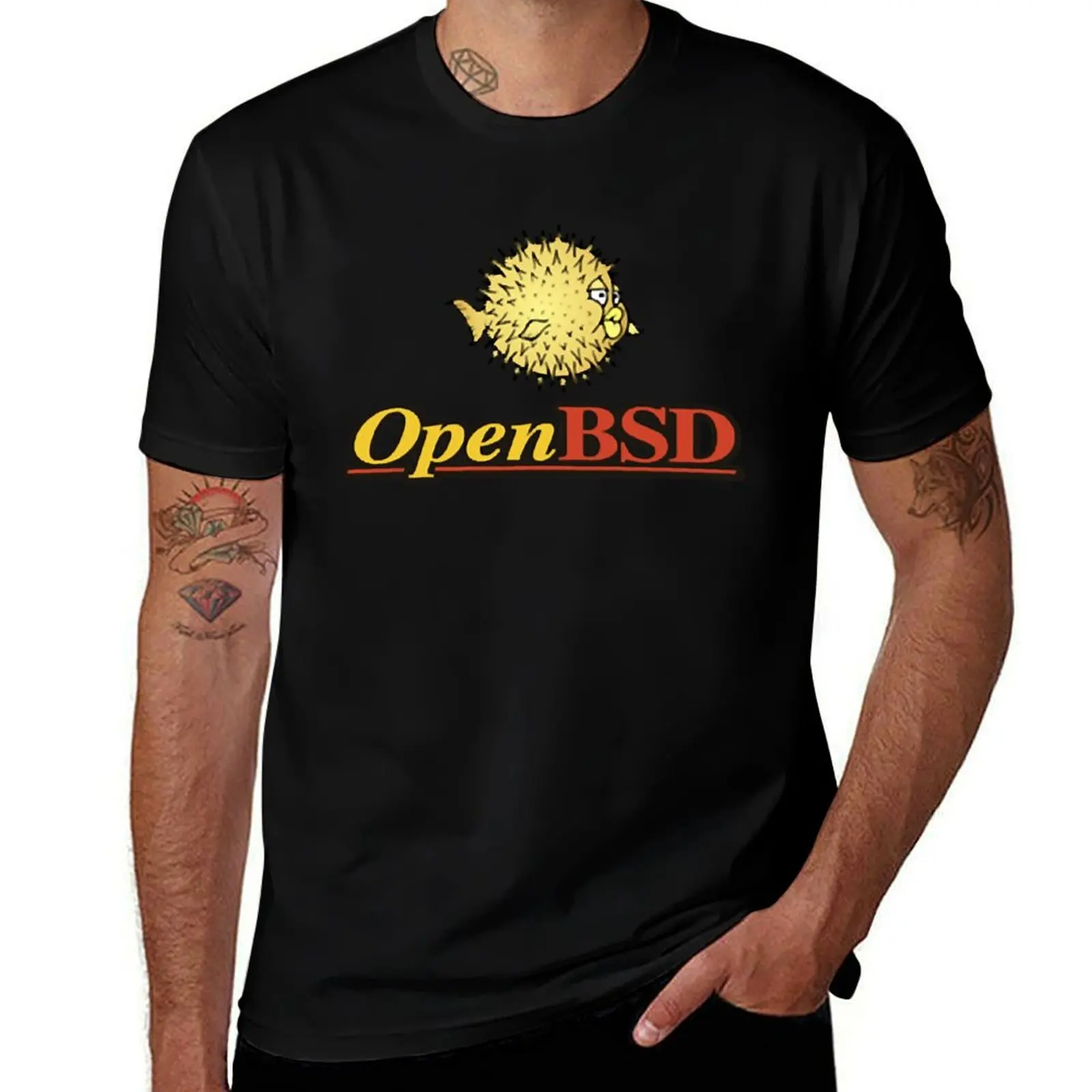 

Openbsd logo T-Shirt g man t shirts for men funny t shirts man man t shirt cotton high quality T-shirt