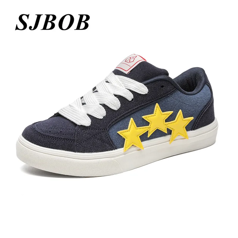 

Fashion Stars Men's Skateboard Shoes Comfortable Lace-up Women Skateboard Sneakers Non-Slip Men Platform Sneakers Tenis De Mujer