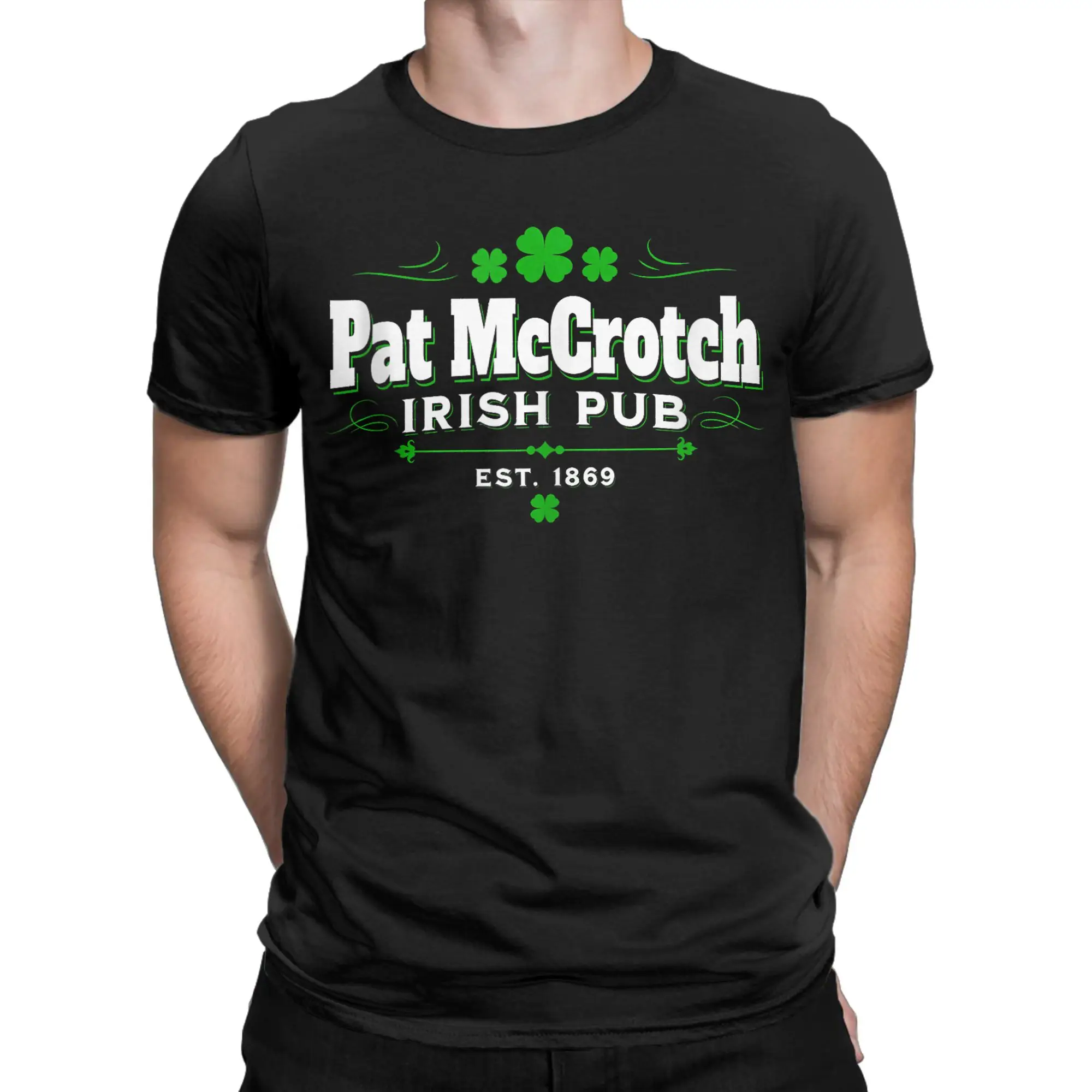 Pat McCrotch Irish Humor Novelty St Patricks Day T-Shirt Summer Cotton T-Shirts Men Novelty Casual Tee Shirt Vintage Top Tees