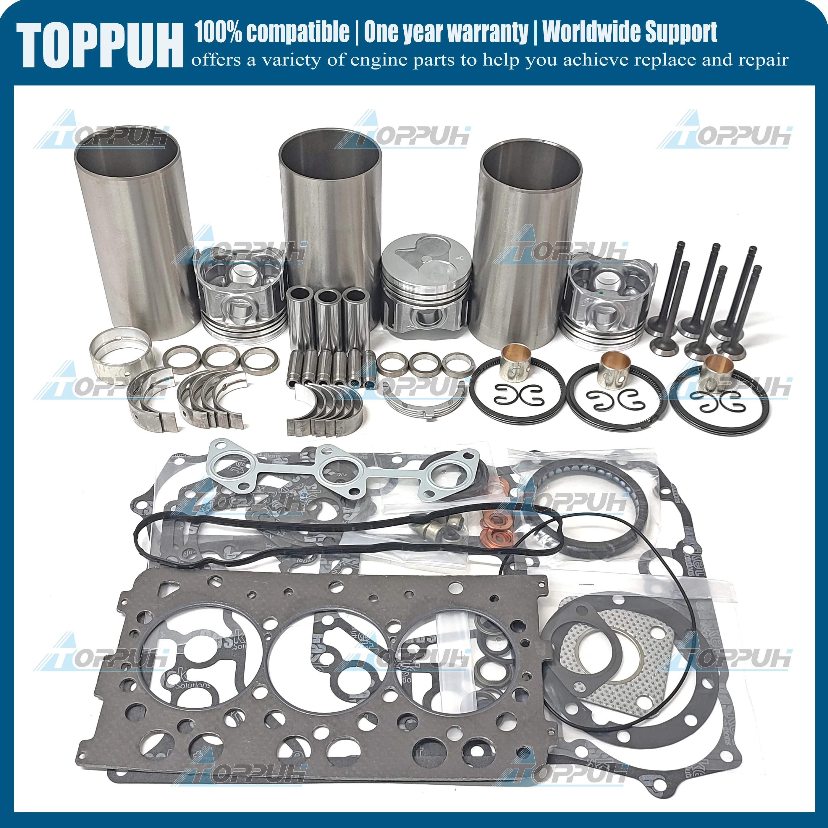 

TOPPUH Engine Overhaul Rebuild Kits For Kubota Engine D782 D782-EBH B7410 PANDA PMS 14000