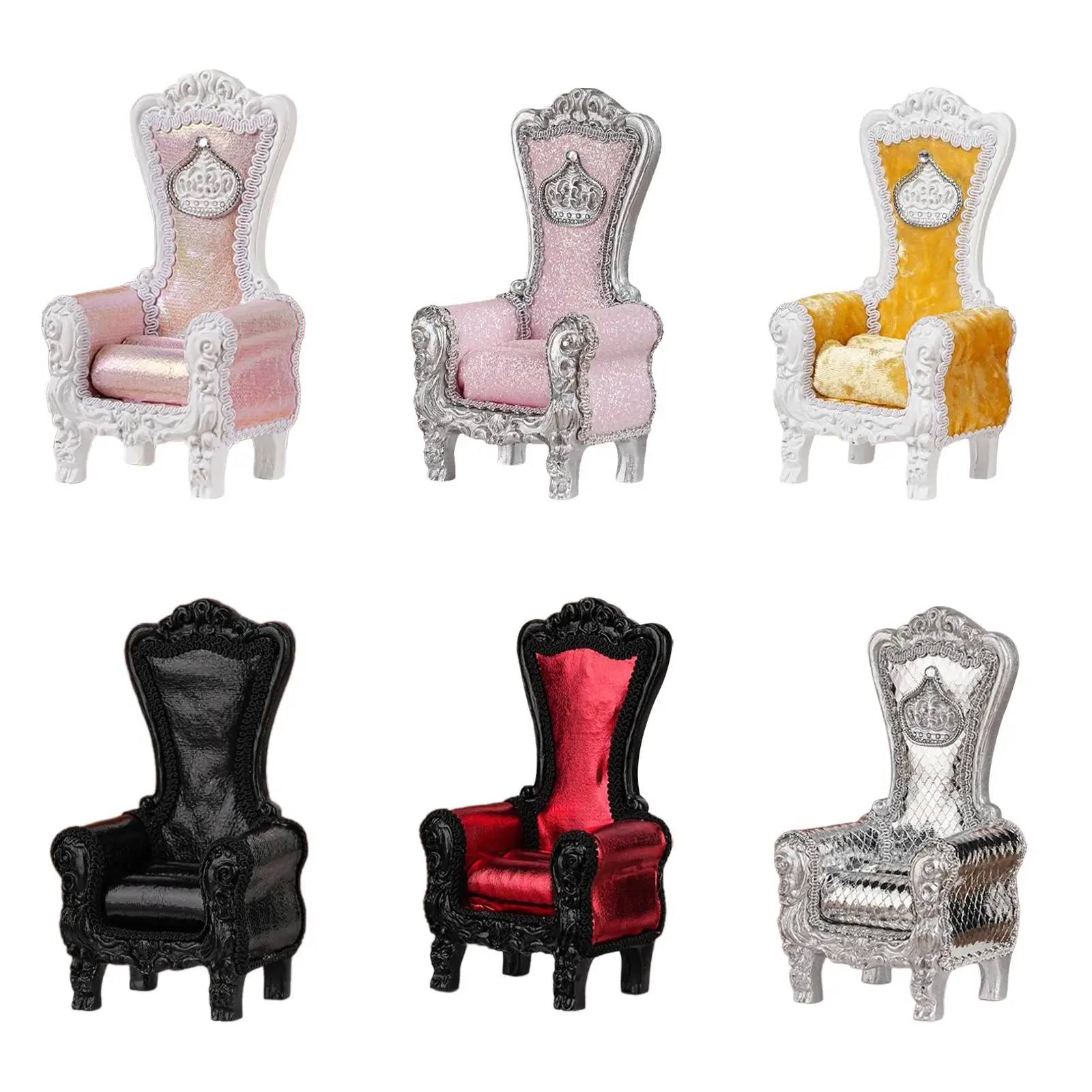 1:12 Sofa Couch Model Doll Chair Sofa Simulated Miniature Furniture with Armchair for Fairy Garden DIY Scenery DIY Projects