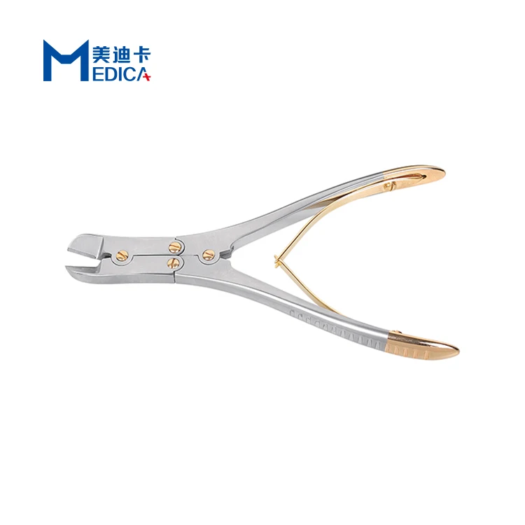 Orthopedic surgical Instruments End Cutting Wire Scissors TC gold