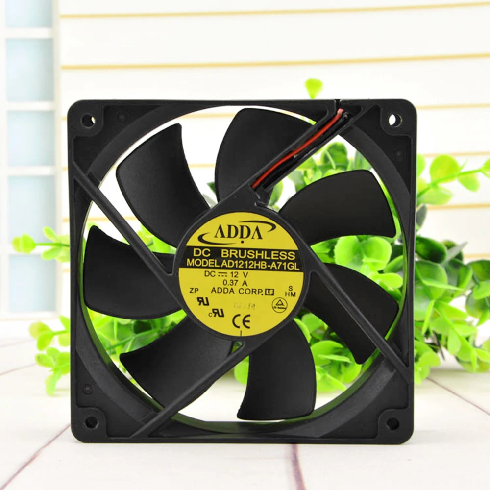 

ADDA And 12025 12cm Case Fan 12v 0.37A AD1212HB-A71GL For 120*120*25mm