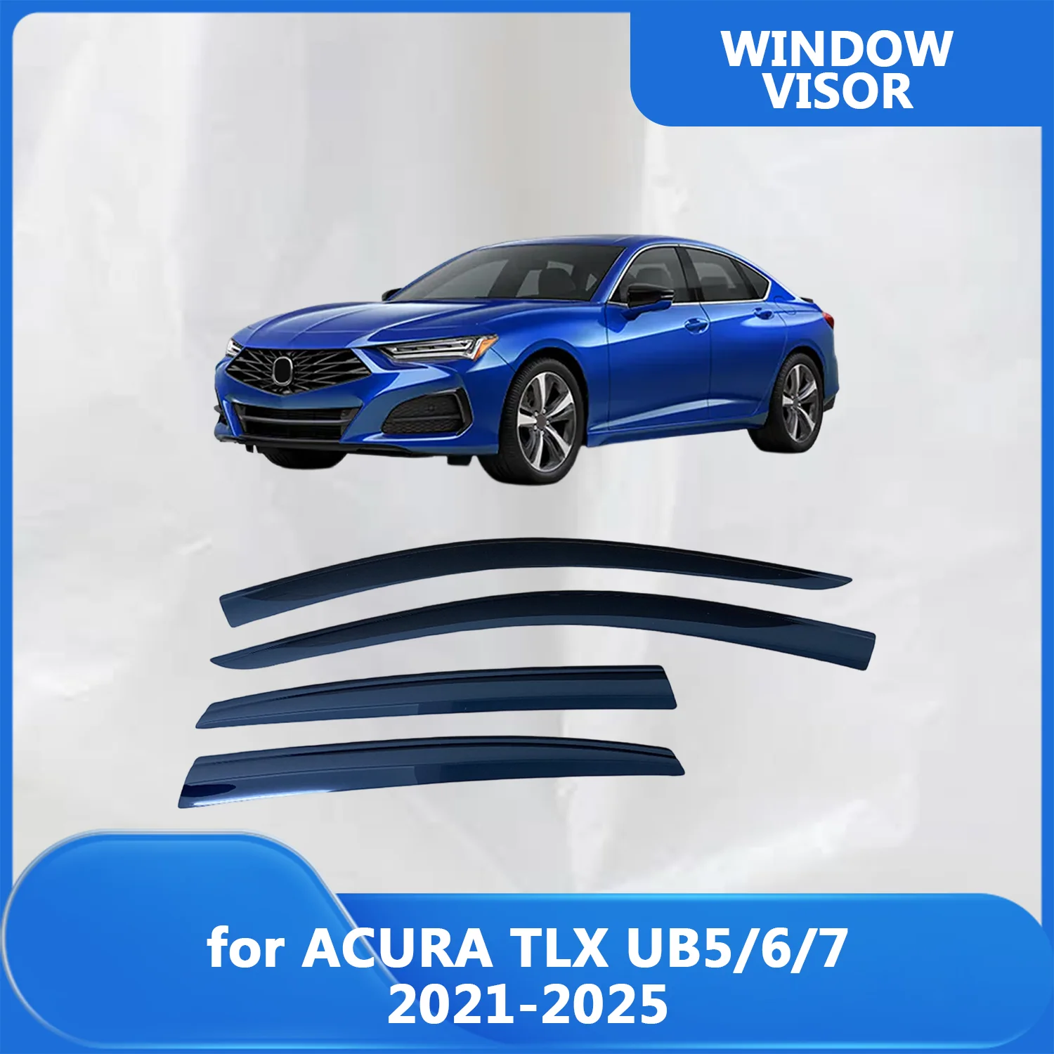 

for ACURA TLX 2021 2022 2023 2024 2025 Car Side Window Visor Weathershield Door Visor Wind Rain Guard Accessories Outside-Mount