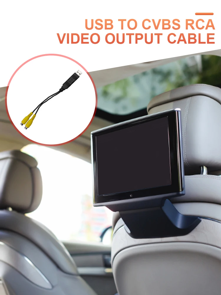 USB إلى CVBS محول إخراج الفيديو 2 CVBS إخراج RCA كابل الفيديو تيار مستمر 5 فولت USB لنظام أندرويد مشغل وسائط متعددة ملحقات راديو السيارة #5