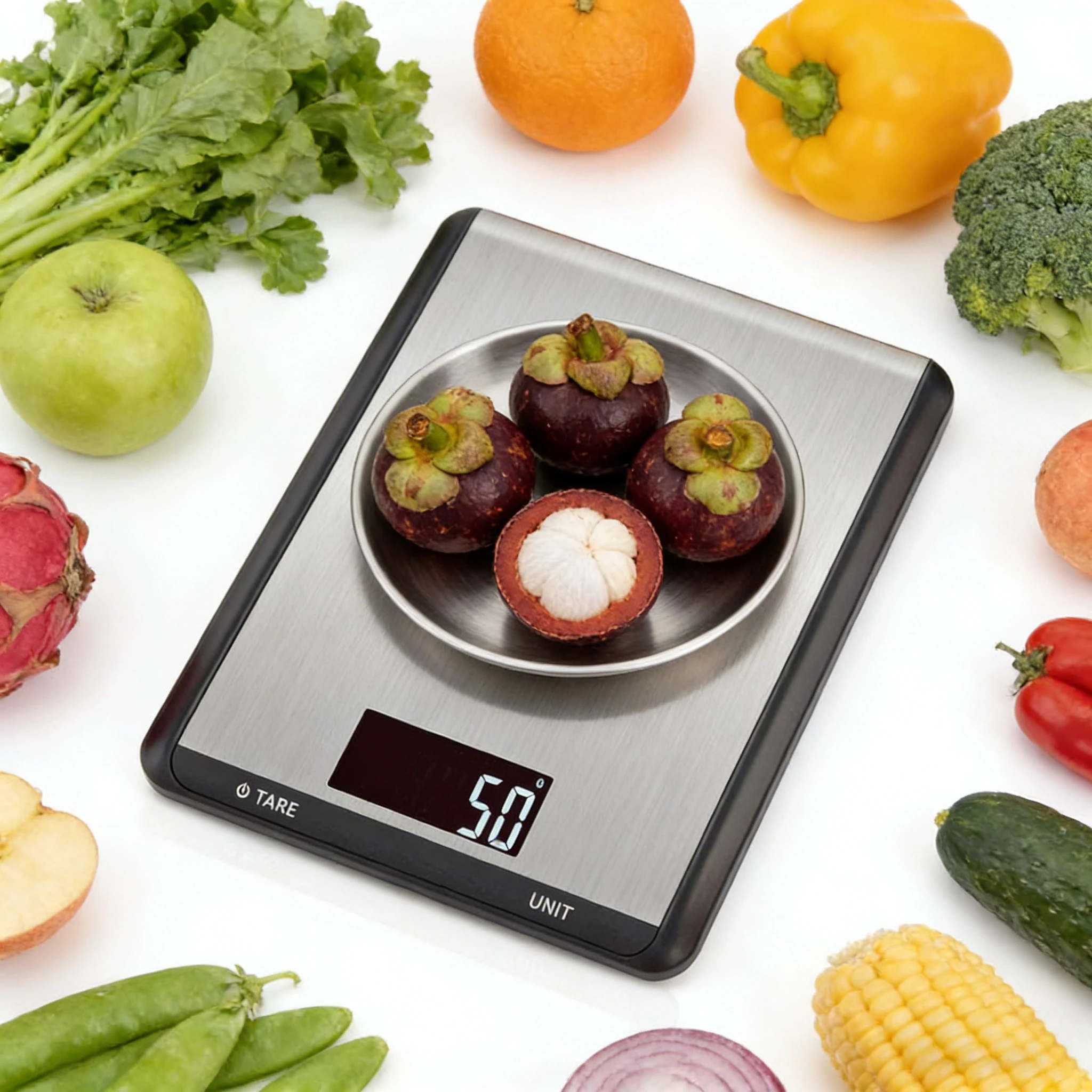 Digital Kitchen Scale LED Display 5kg/1g Stainless Steel Panel Electronic Scales Home Jewelry Food Snacks Weighing Baking Tools