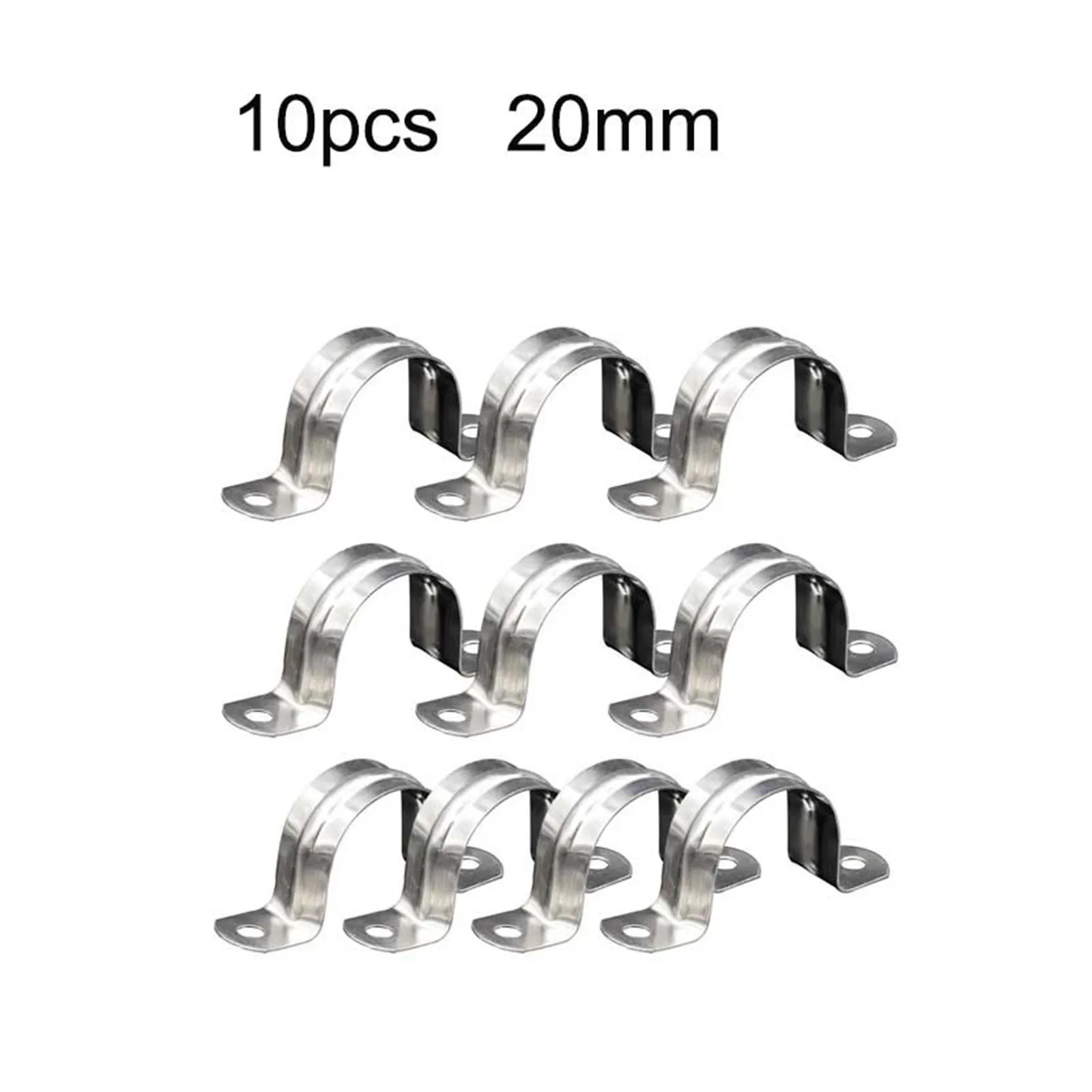 10pc 304 Stainless Steel Pipe Holder U Shape Clamp Pipe Clamp Set Tube Holder Hardware Clamps Garden Furniture Home Improvement