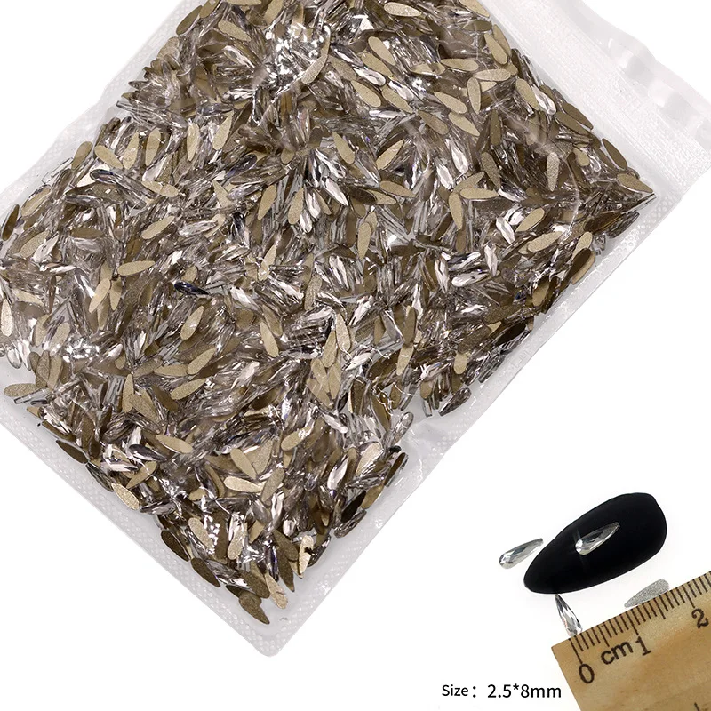 VDD P501-P540 Großhandel 1440 Stück Glas-Kristall-Strasssteine mit flacher Rückseite, Glitzersteine für Nagelkunst, DIY-Bastelarbeiten und Dekoration – Detail 15