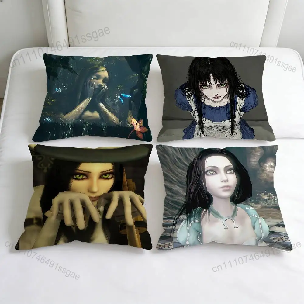 

Cool Alice Madness R-Returns Decorative Square Pillow Cover Soft & Comfortable Pillow Case Sofa Bed Home Decoration