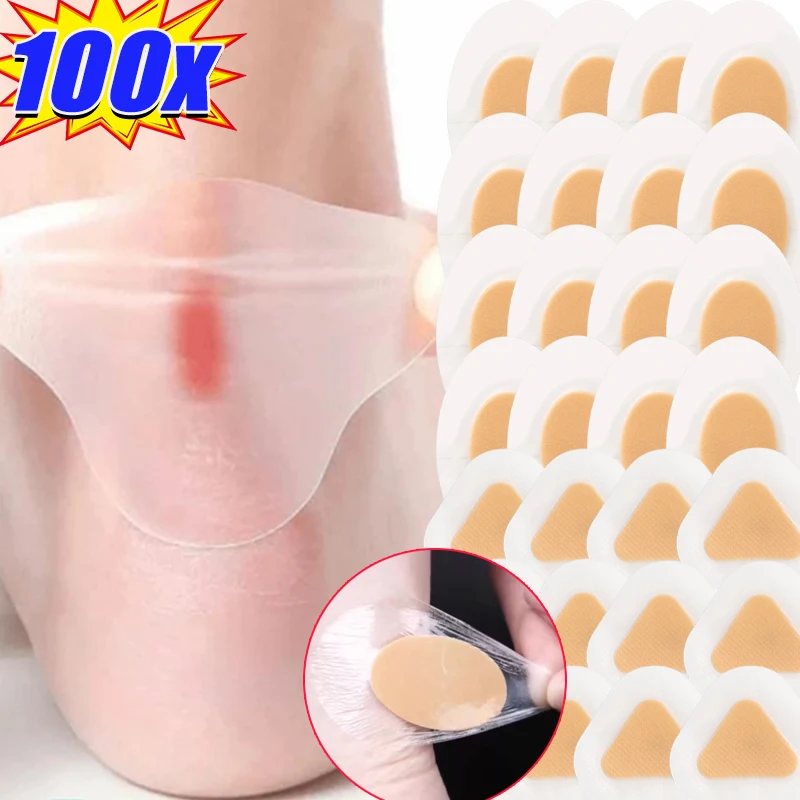 10/100pcs Gel Heel Protector Foot Patches Adhesive Blister Pad Heel Liner Shoe Stickers Pain Relief Plaster Care Cushion Grip