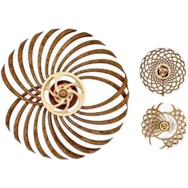 

3D-скульптура с вращающимся механизмом, геометрический узор, настенный декор, ветряная мельница