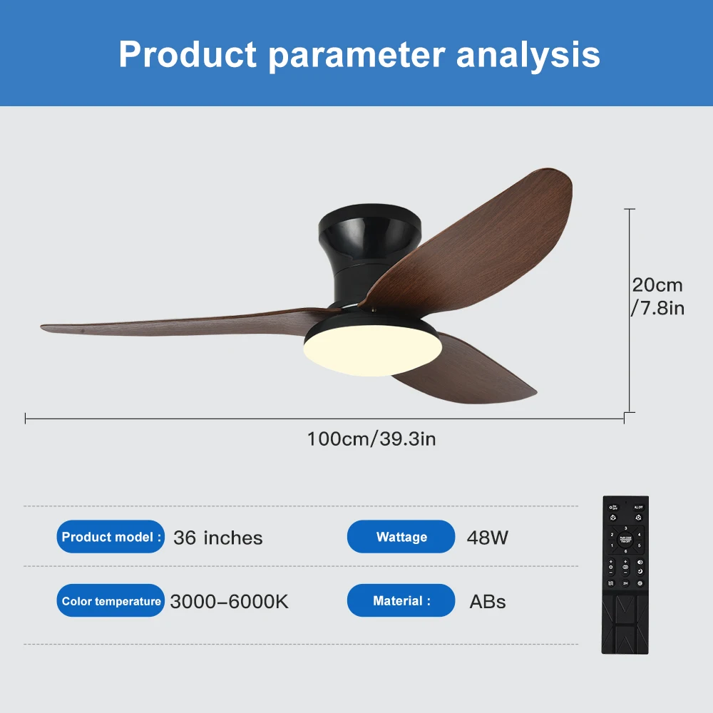 Slaapkamerventilatorlamp, plafondventilatorlamp, plafond met hoge windkracht, eetkamer, woonkamer, geïntegreerd huishoudelijk plafond, elektrisch