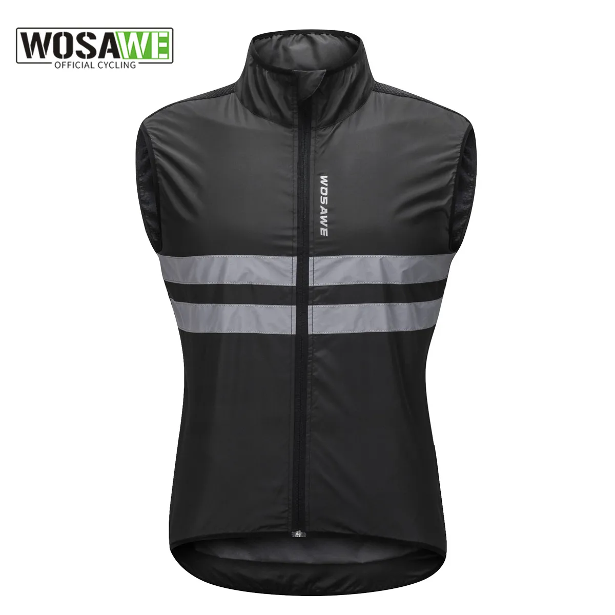 WOSAWE Reflective Cycling Vest Windproof MTB Road Bike Bicycle Sleeveless Jacket Top Cycle Gilet Ciclismo