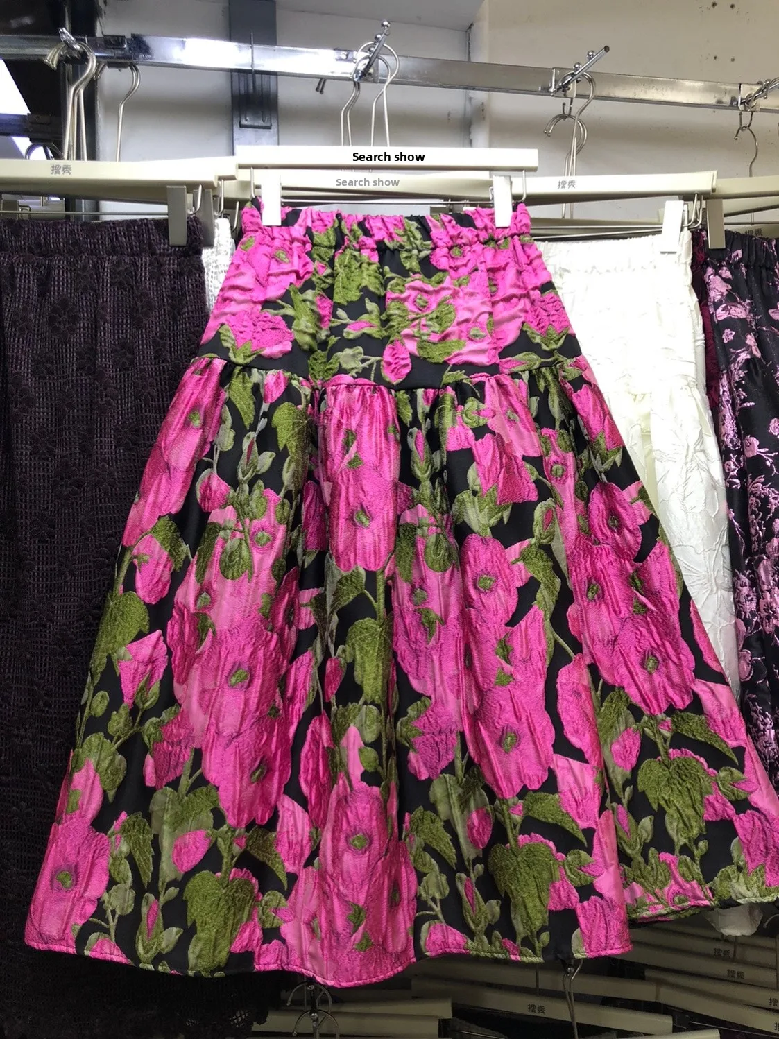 

Юбка миди с цветочной вышивкой и пэчворком для женщин, осенне-зимняя, милая, омолаживающая, пышная, фасона «зонтик»