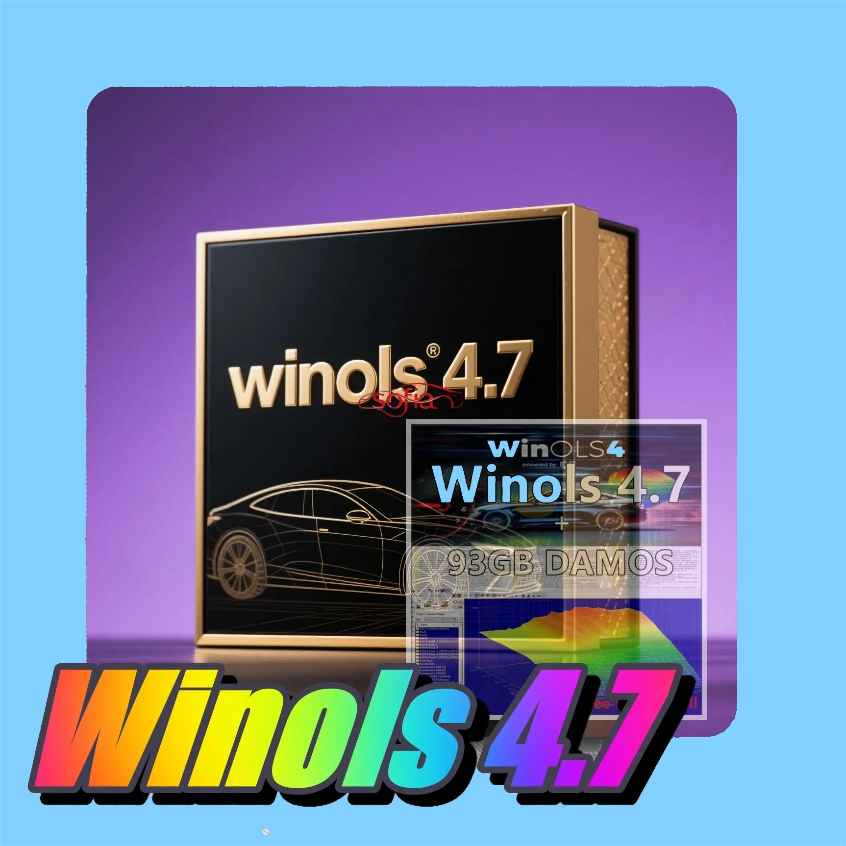Winols 4.7 التنشيط الكامل لنظام التشغيل Windows 10/11 دعم متعدد اللغات لا حاجة إلى VMware Damos Pack ECM Titanium 1.61 IMMO Service T