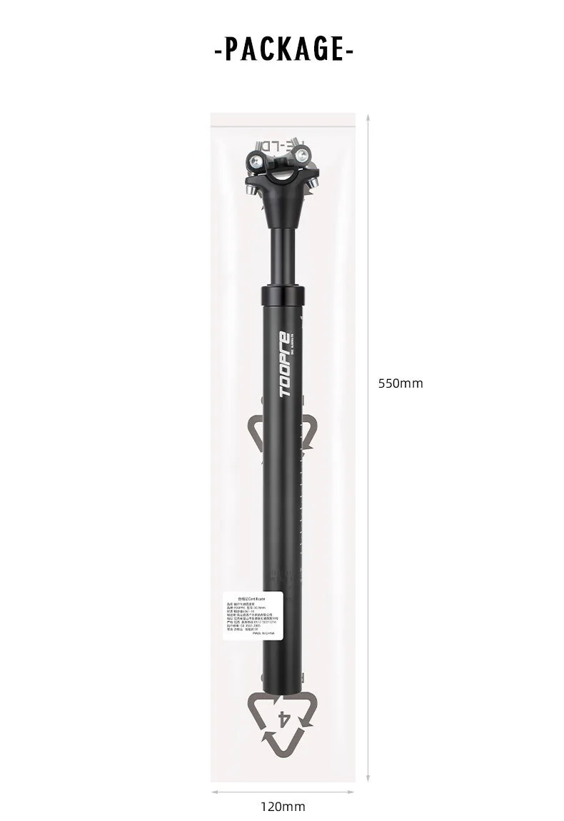 TOOPRE Fahrrad-Federsattelstütze MTB Stoßdämpfer-Sattelstütze 27,2 28,6 30,4 30,9 31,6 400mm 6061-T6 Aluminiumlegierung Sattelstütze 400mm – Detail 17