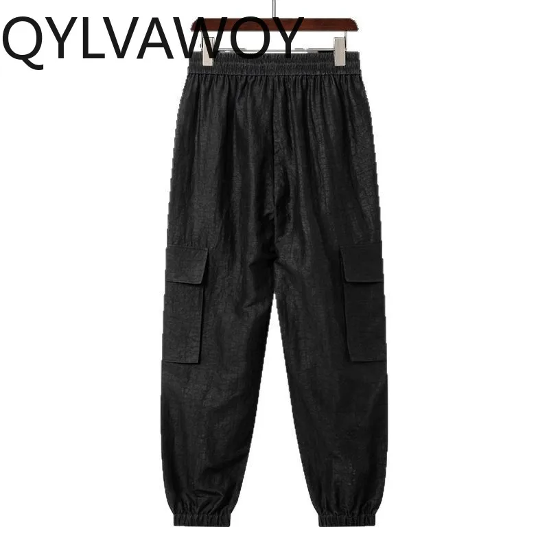 

QYLVAWOY 100% Natural Mulberry Silk Men Pants Xiangyunsha Pants for Man Tapered Pants Chinese Trousers Pantalones Hombre Casual