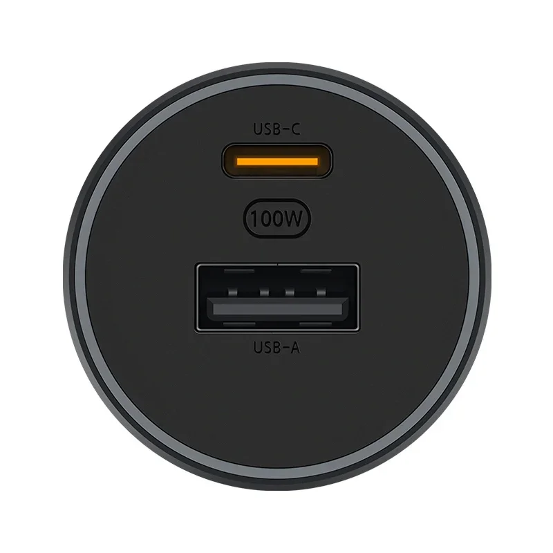 Xiaomi-cargador de coche Original de 100W, dispositivo de carga rápida con USB Dual, de USB-C USB-A, luz LED de doble salida con Cable de 5A