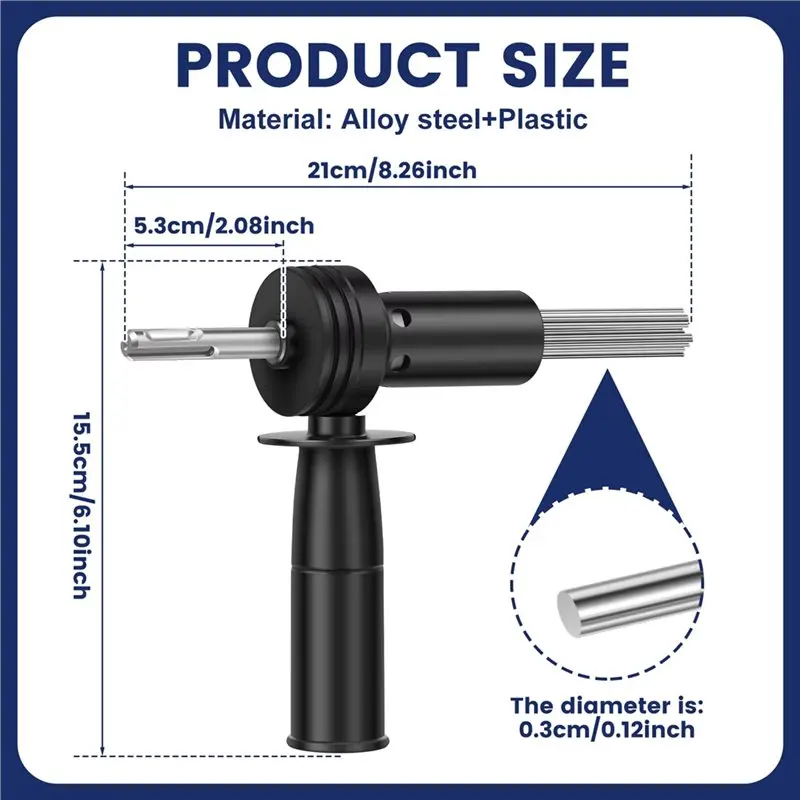 AT19-Alat Pembersih Karat Bertekanan Udara, Scaler yang Ditingkatkan untuk Pahat Beton dengan Pegangan Anti-Selip untuk Menghilangkan Cat, Pengelasan, dan Slag