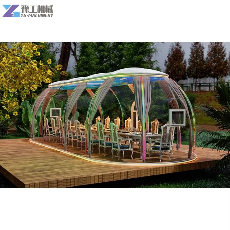 Hard PC Bubble Room Prefab Cabin Restaurant Transparent Pc Sliding Dome Tent House Commercial Starry Sky Rooms Bubble House