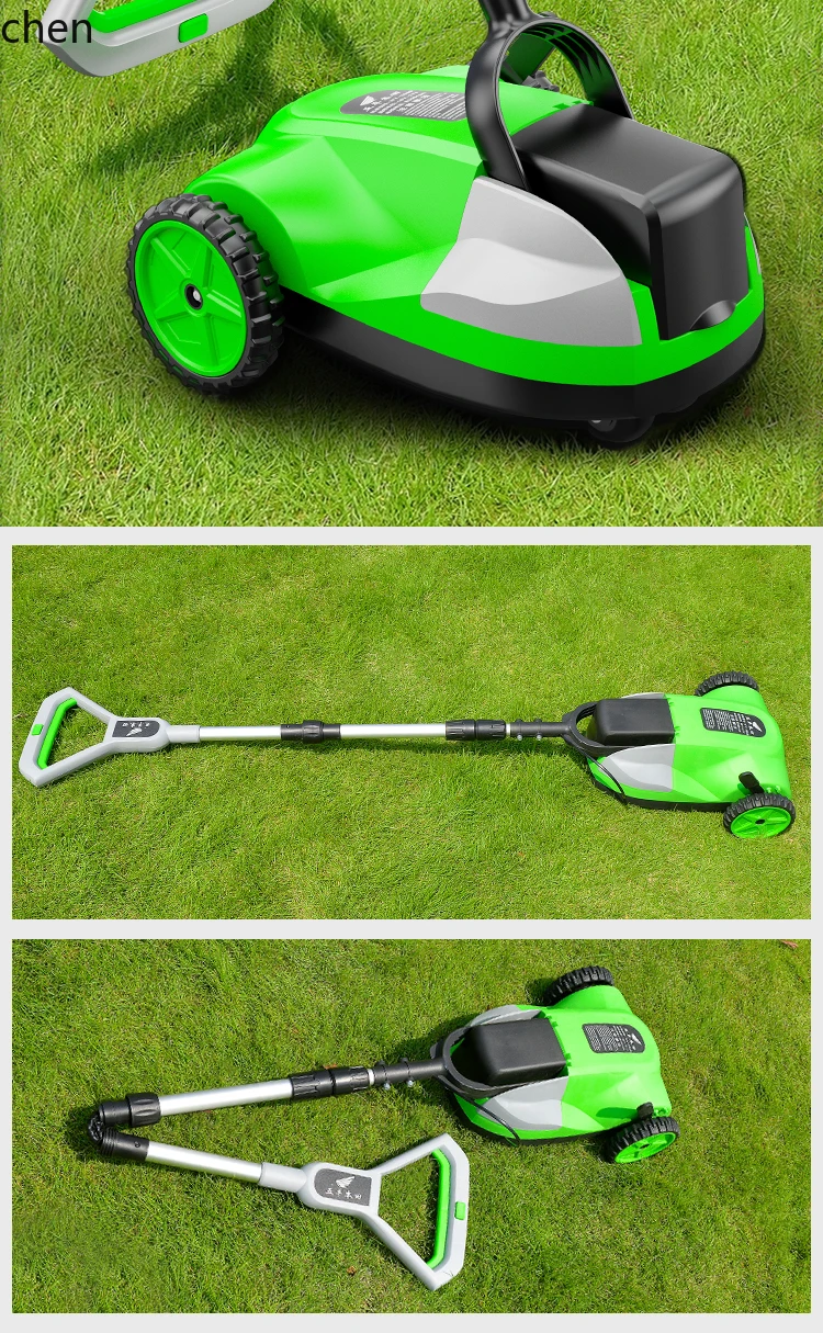 ZML Small Household Rechargeable Brushless Hand Push Lawn Mower Gardening Trimming Artifact