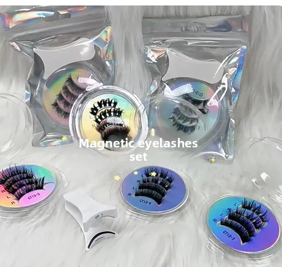 مجموعة أدوات تجعيد الرموش الصناعية المغناطيسية على الطراز الأوروبي والأمريكي، مجموعة أدوات تجعيد الرموش المغناطيسية، مجموعة رموش صناعية #3