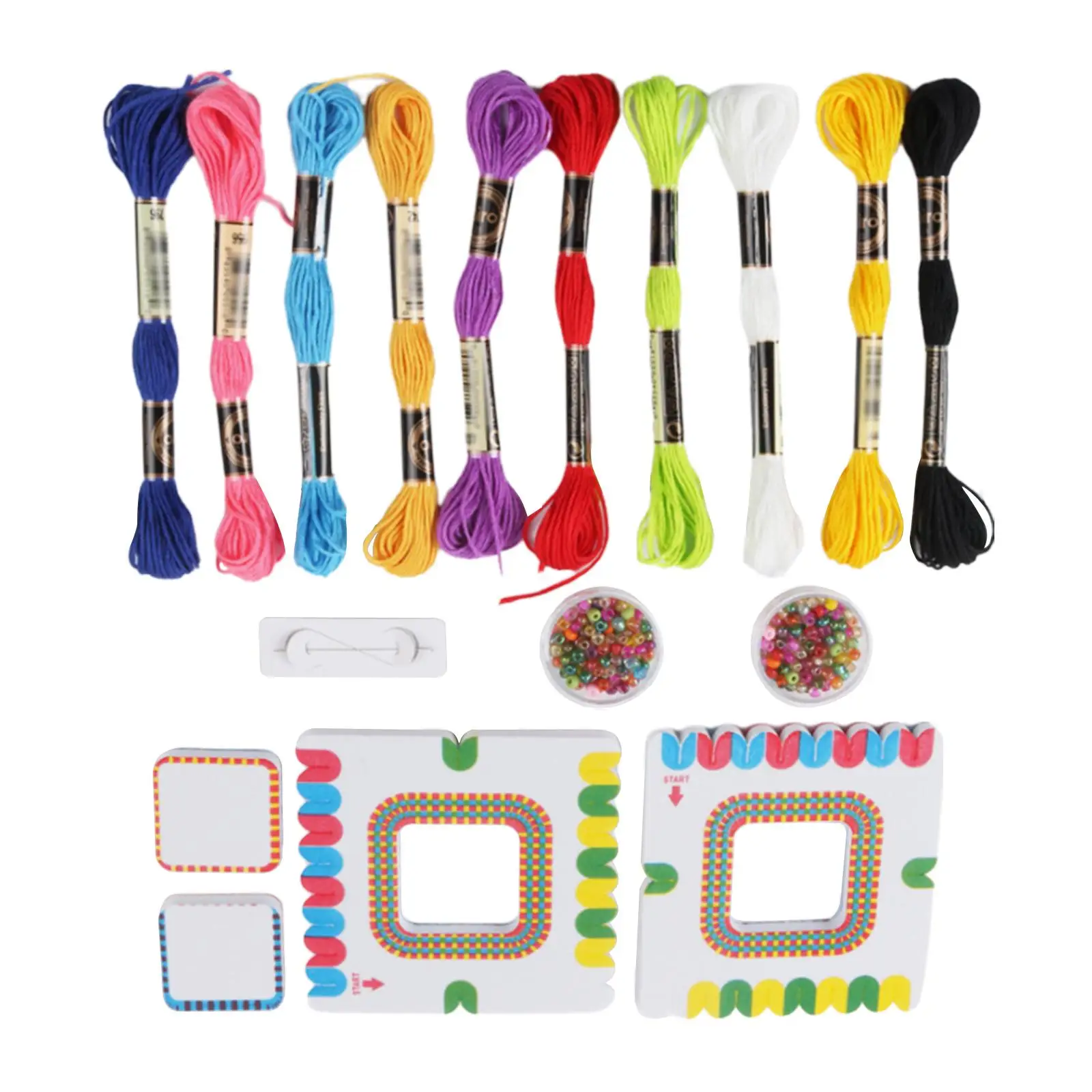 Set per realizzare braccialetti fai-da-te 10 fili di colori Set artigianale per bambini per donne Bambini Ragazza di età 6 7 8 9 10 11 12 anni Regalo di compleanno per adolescenti