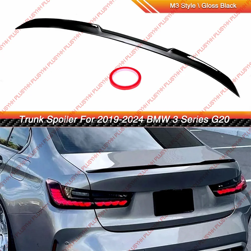 Hinten Stamm Spoiler Lip M3 Stil FÜR BMW G20 330i G80 M3 2019-2024 Zubehör ABS glänzend Schwarz Auto Außen Teile G20 Flügel HEIßER