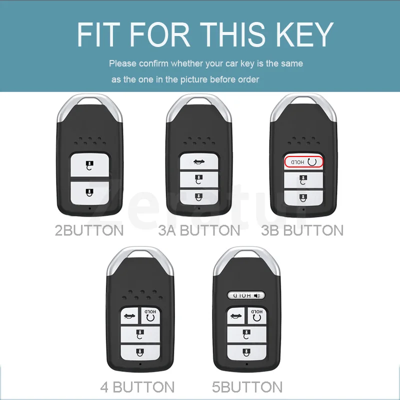2/3/4/5 Buttons TPU Car Shell Fob Holder Auto Key Case Cover For Honda Civic Accord Pilot CR-V Insight EX EX-L Touring Keyless