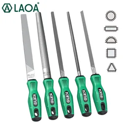 LAOA 1pcs High Hardness Medium Tooth File Metal Grinding Tool Flat File Square Round File Edge grinding Plus size flie