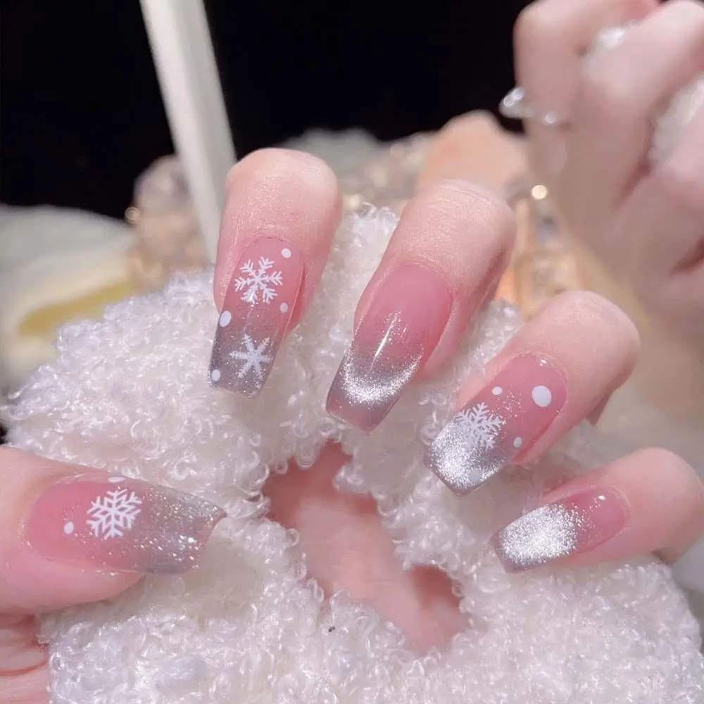 Xmas Nail Charms Christmas Snowflake Nail Stickers Manicure Ornaments Nail Accessories Christmas Snowflake Nail Decals