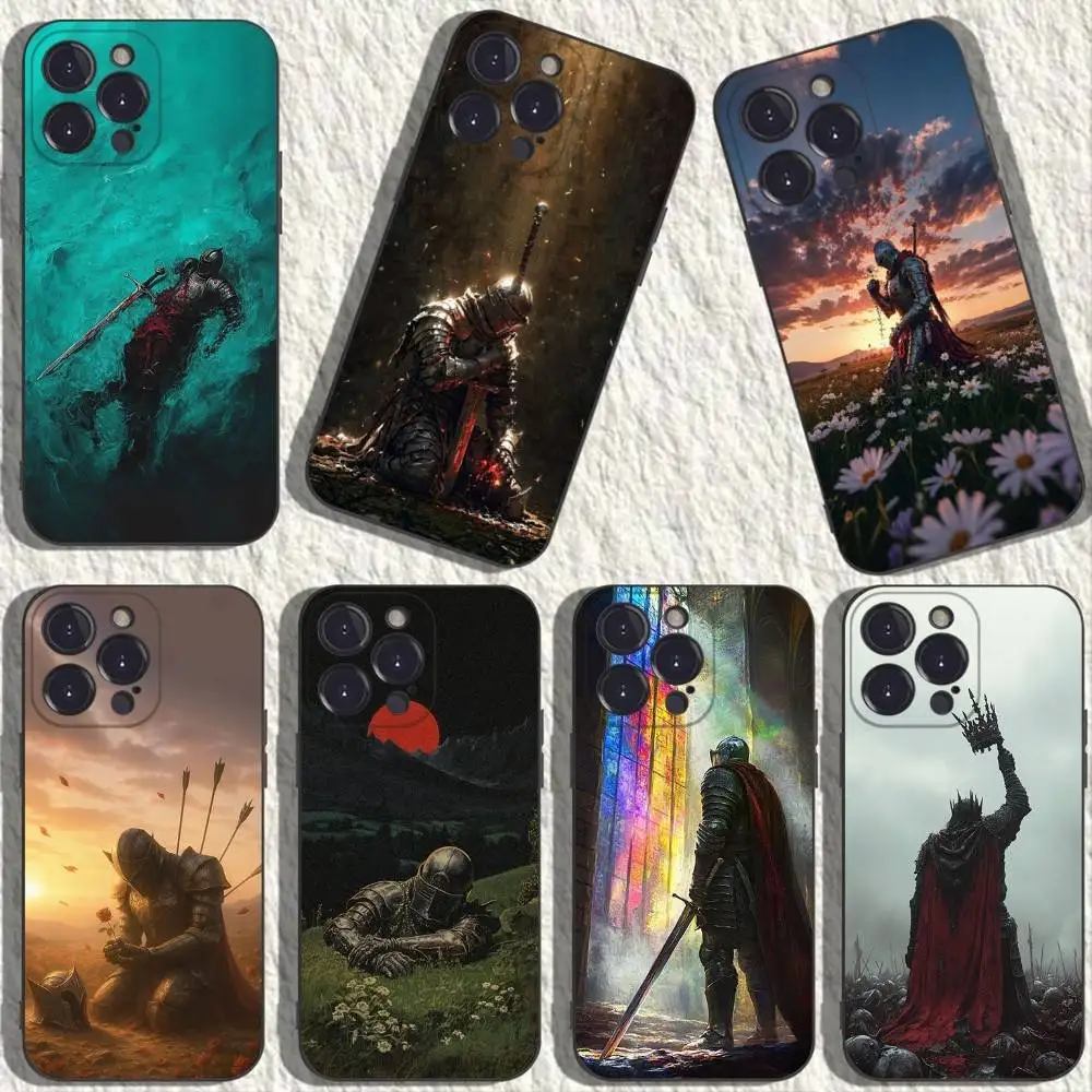 

Knights Templar Phone Case For iPhone 17,16,15,14,13,12,11,Plus,Pro Max,XS,X,XR,SE,Mini,8,7,Soft Silicone Black Cover