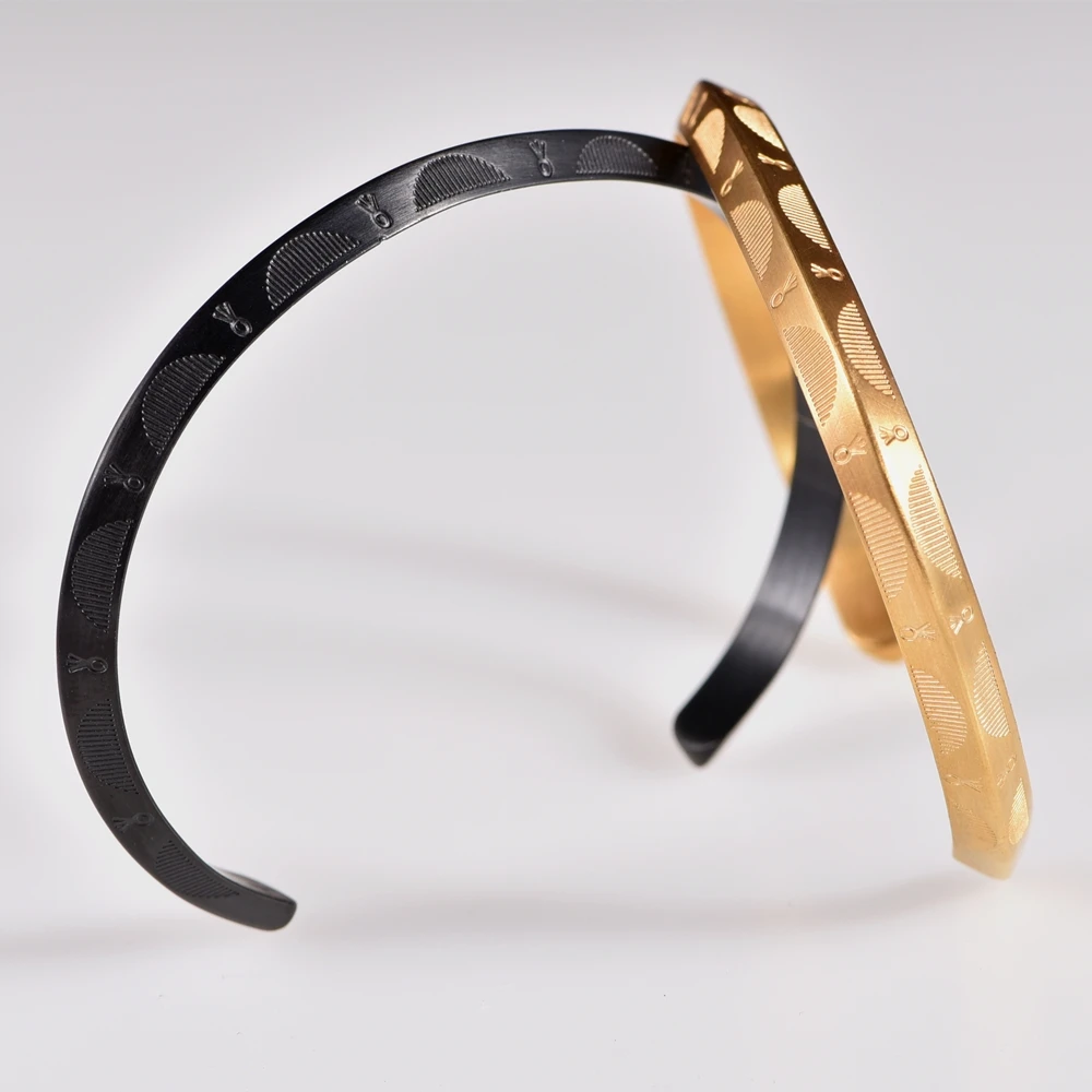 Stainless Steel Bangles For Women Men Classic Viking Jewelry