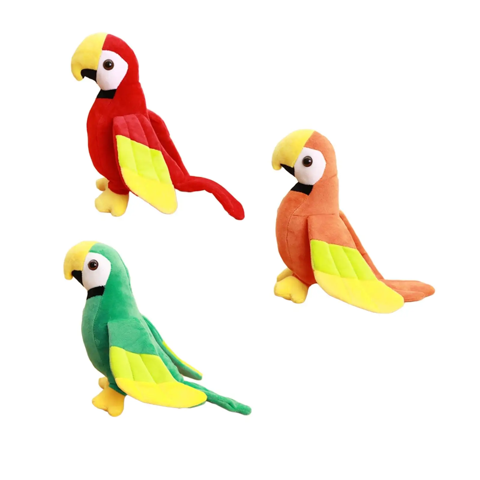 Figura de loro de peluche de dibujos animados, pájaro de juguete, Animal relleno para recuerdos de fiesta