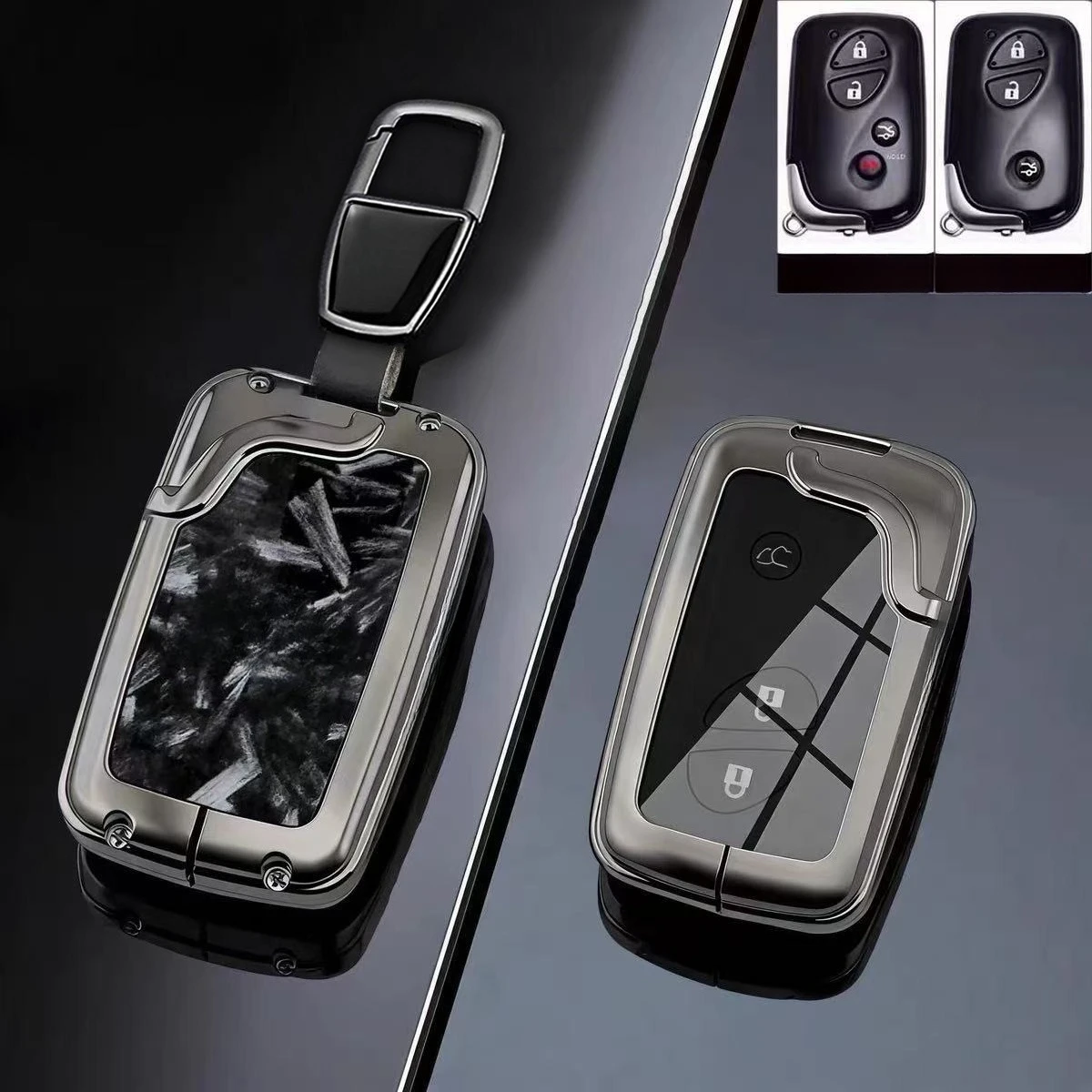 Zinc Alloy Car Key Case Cover Shell Protector Fob Holder for Lexus ES240 GS300 LX470 IS250 CT200H RX Old Model Accessories