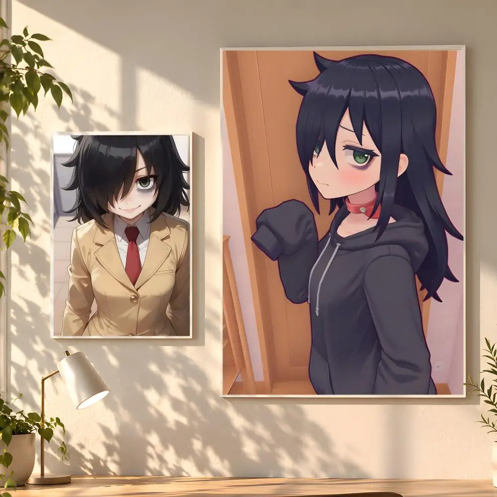 Anime W-Watamote Kuroki Tomoko Poster Creative Room Art For Dorm Bedroom Study Apartment Home Gift